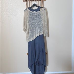 Cristina Gavioli dress and cropped knit sweater